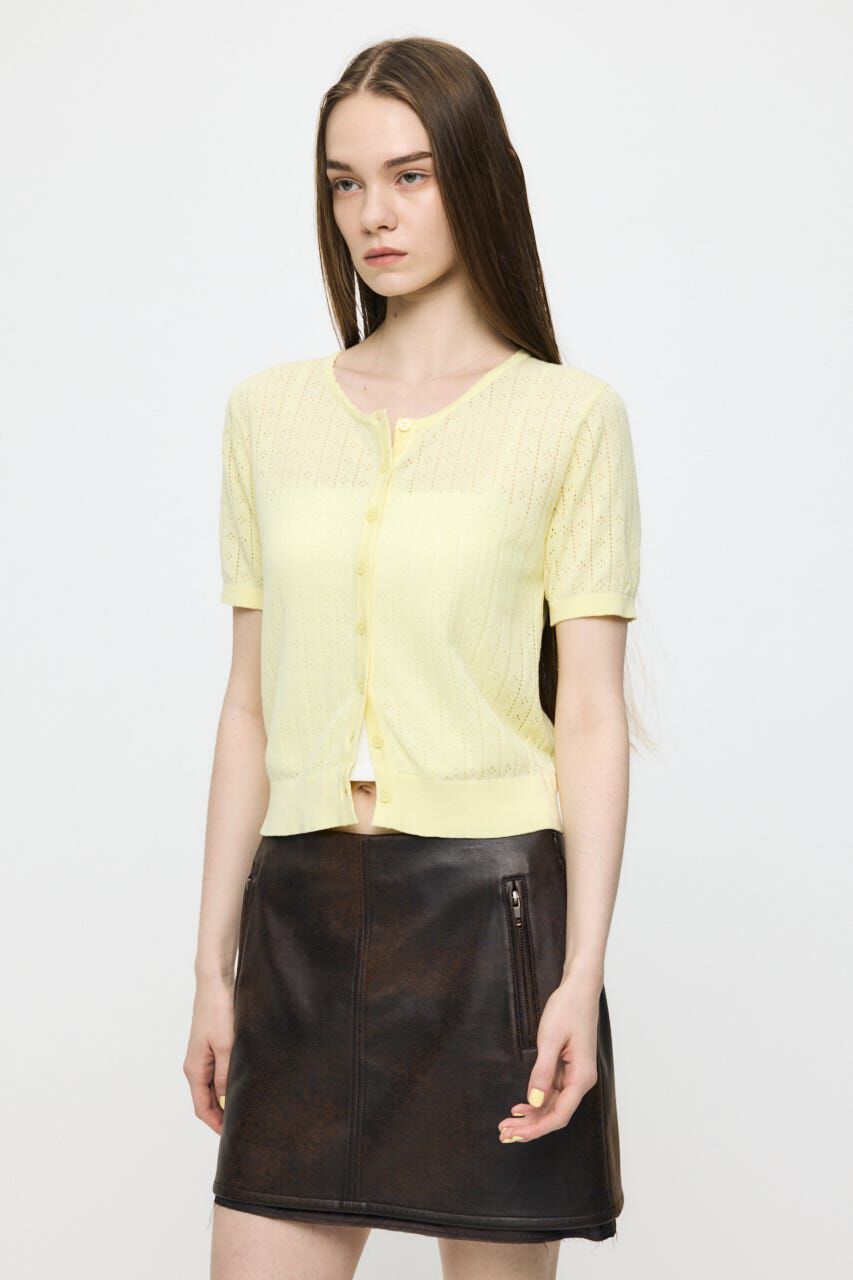 MOUSSY「EYELET KNIT カーディガン」|ニット・セーター|