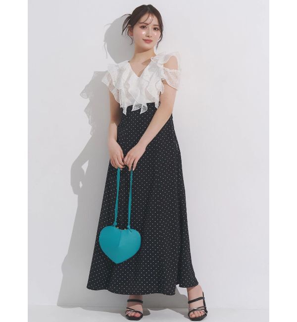 MERCURYDUO「2WAYラッフルブラウスドッキングワンピース」|ワンピース|ミックス