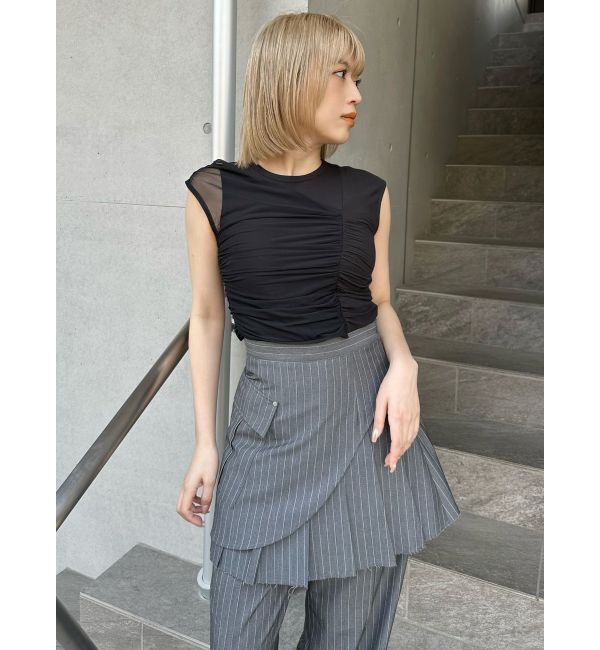 MURUA「カットオフアシメプリーツスカート」|スカート|