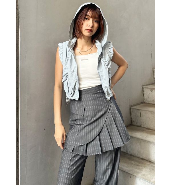 MURUA「カットオフアシメプリーツスカート」|スカート|