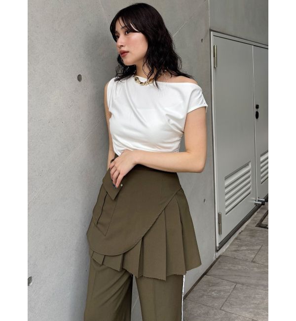 MURUA「カットオフアシメプリーツスカート」|スカート|
