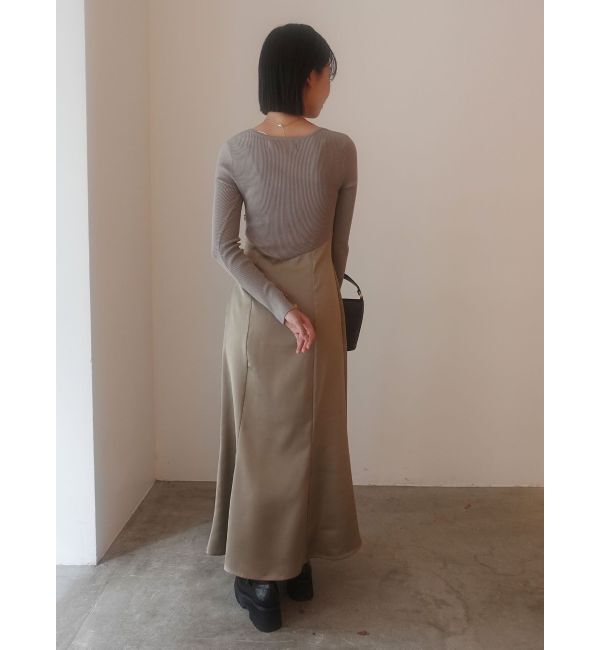 LAGUNAMOON「ボタンニットドッキングナローワンピース」|ワンピース|