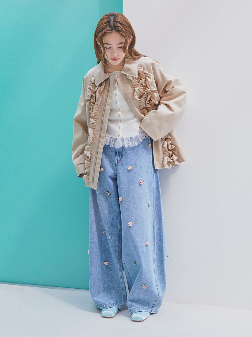 FURFUR「【UVカット】トリミングリブカーディガン【WEB限定カラー】」|カーディガン|