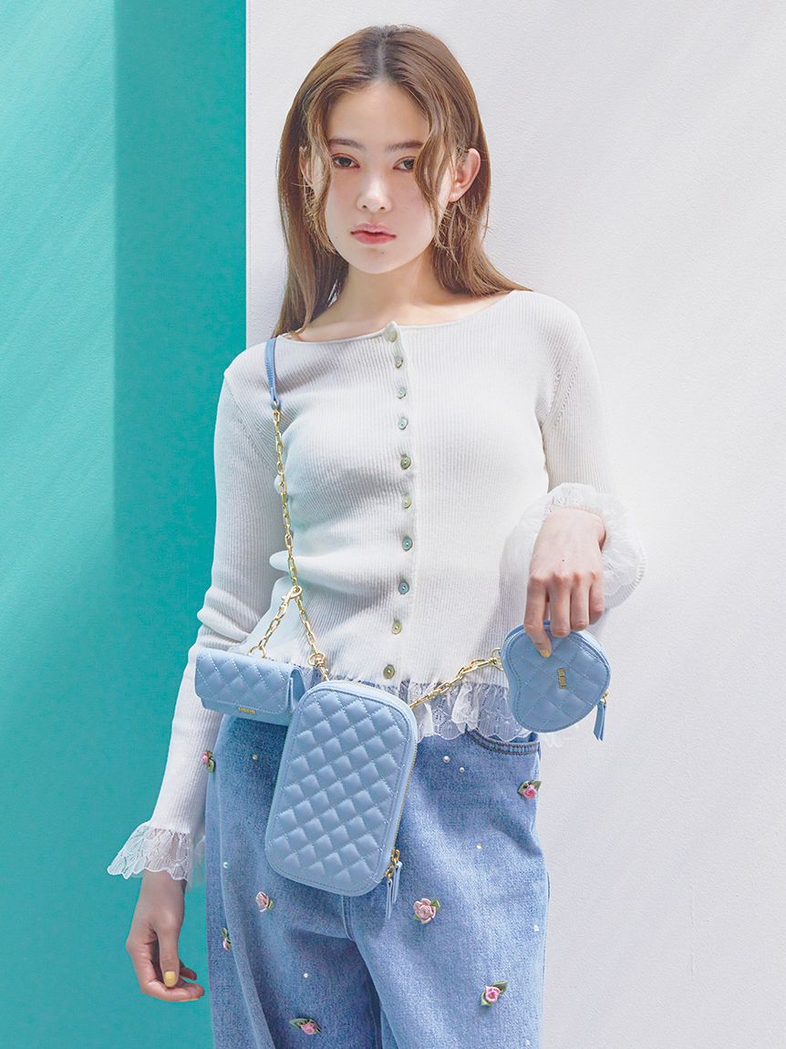 FURFUR「【UVカット】トリミングリブカーディガン【WEB限定カラー】」|カーディガン|