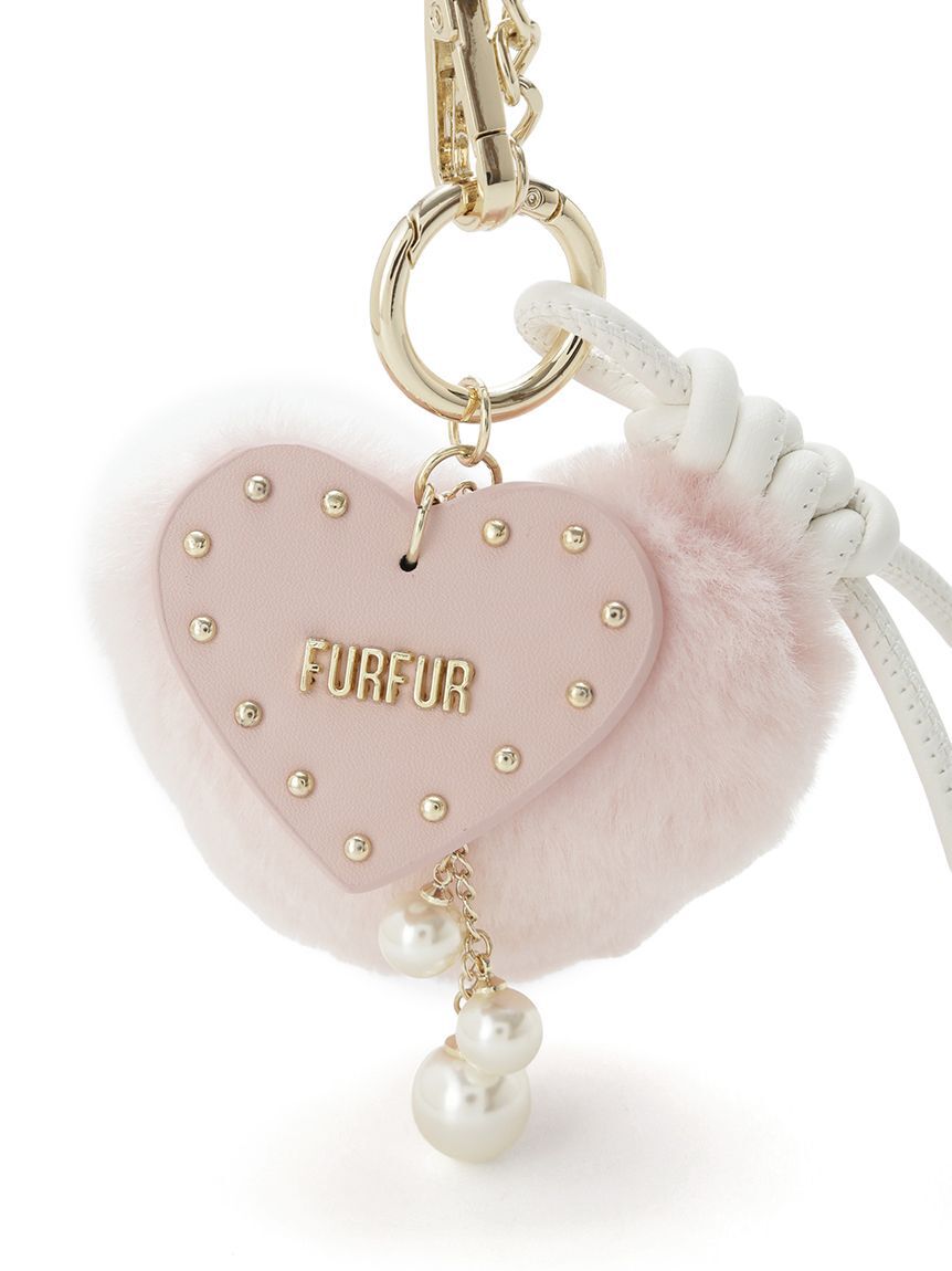 FURFUR「【限定カラー】エコファーハートチャーム」|キーケース|