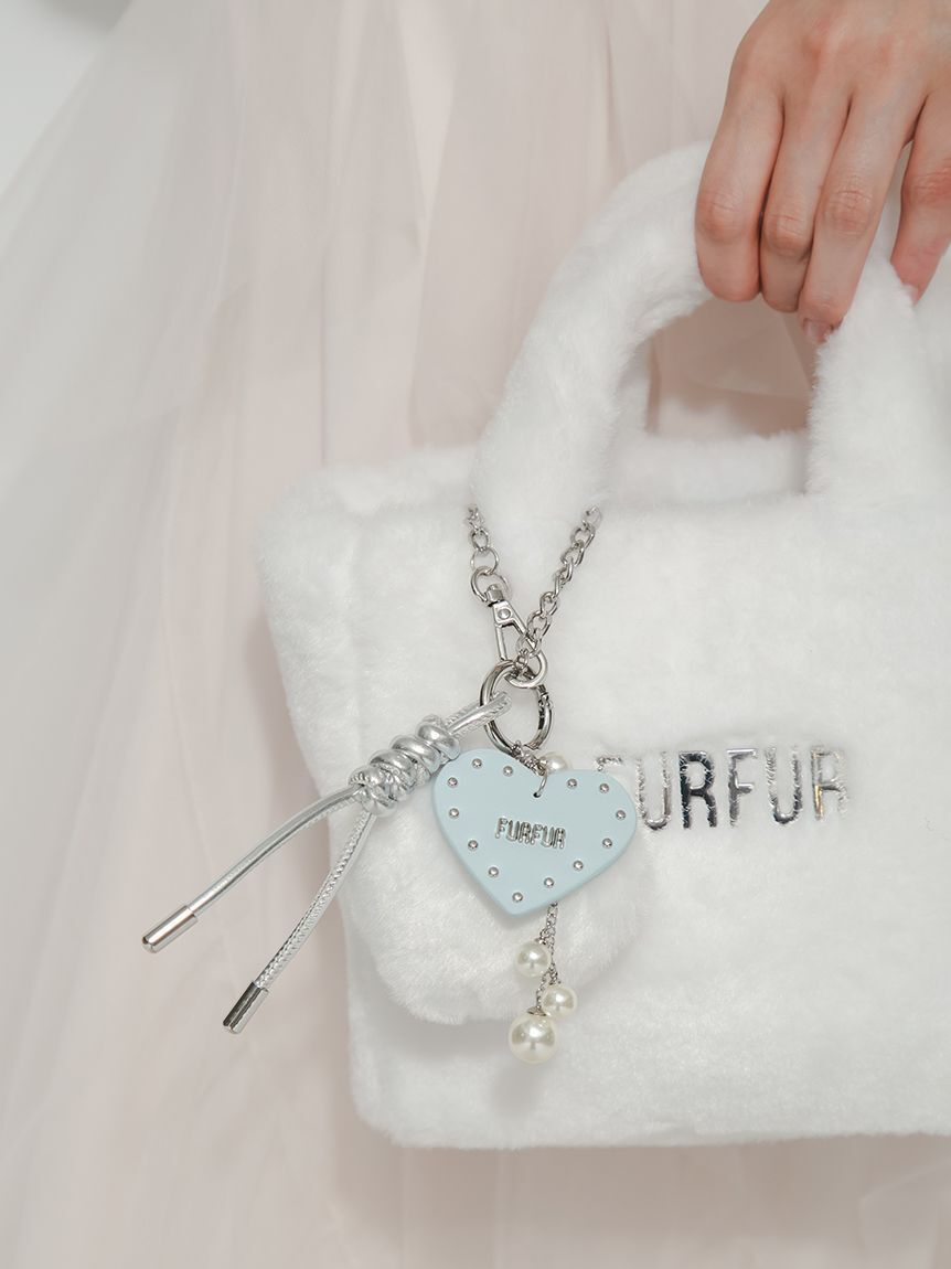 FURFUR「【限定カラー】エコファーハートチャーム」|キーケース|