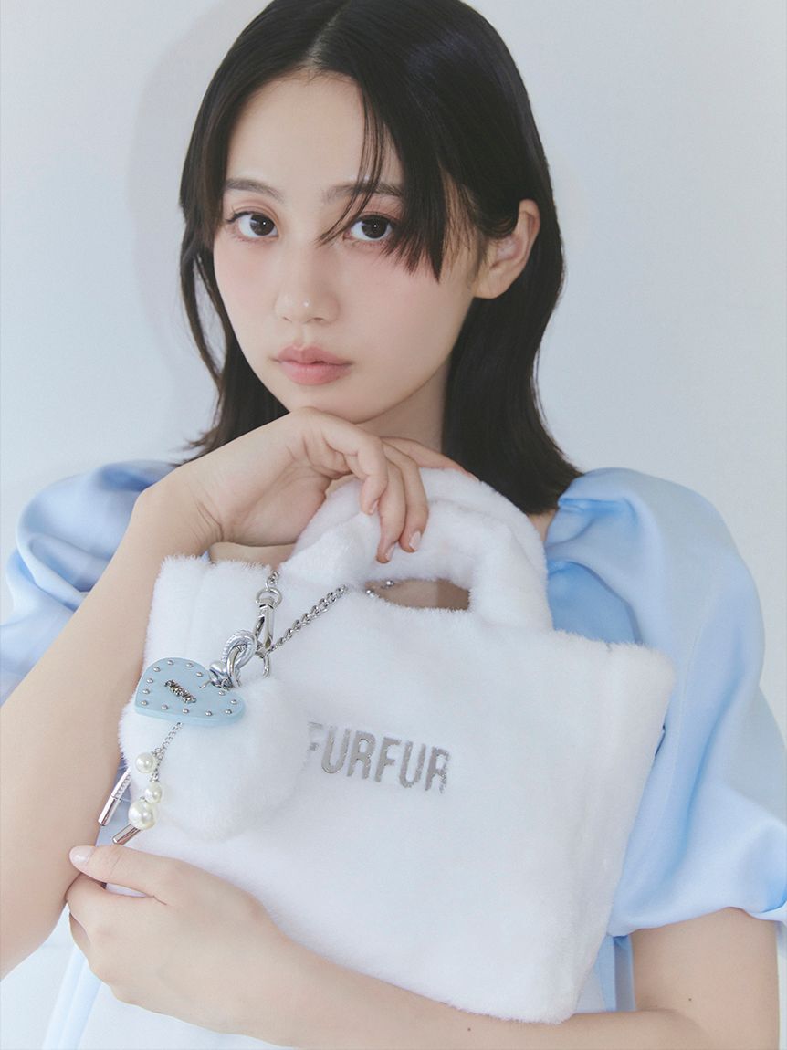 FURFUR「【限定カラー】エコファーハートチャーム」|キーケース|