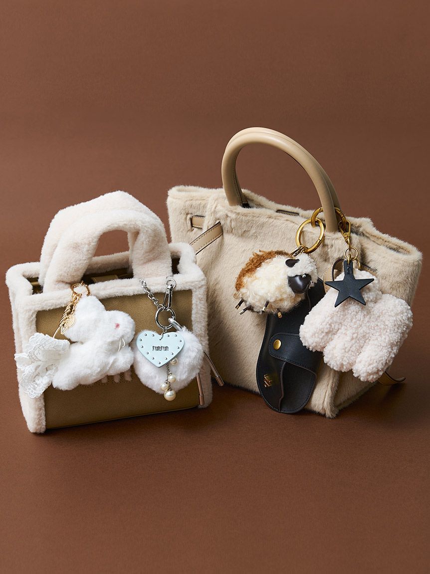 FURFUR「【限定カラー】エコファーハートチャーム」|キーケース|