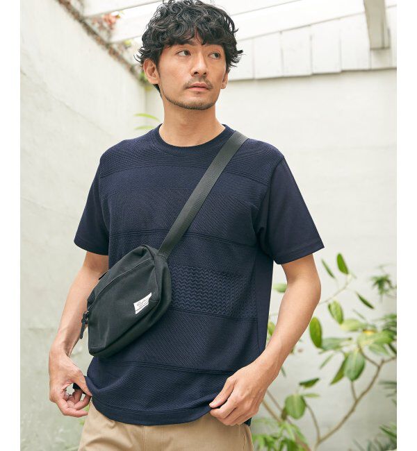 ikka「ニットコンビポンチTシャツ」|Tシャツ・カットソー|