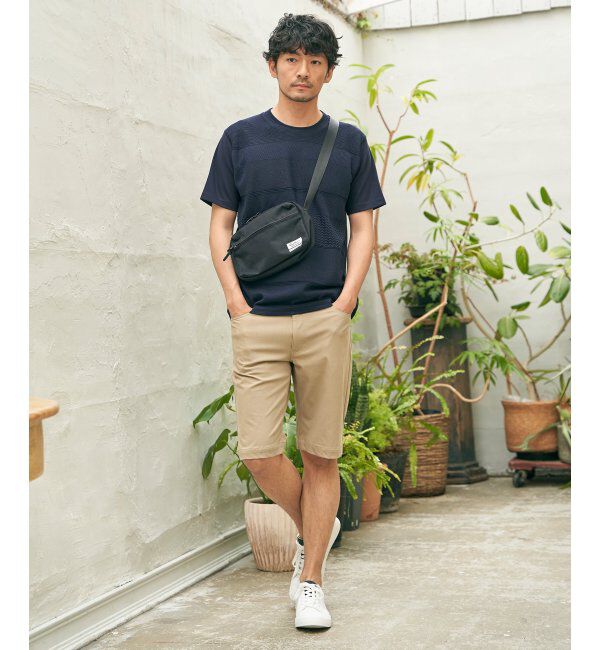 ikka「ニットコンビポンチTシャツ」|Tシャツ・カットソー|