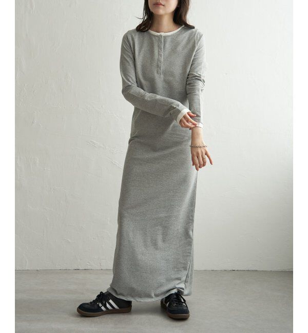 VENCE share style「レイヤードヘンリーネックロングワンピース」|ワンピース|