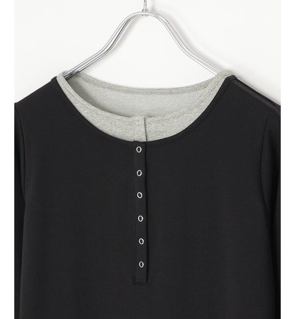 VENCE share style「レイヤードヘンリーネックロングワンピース」|ワンピース|
