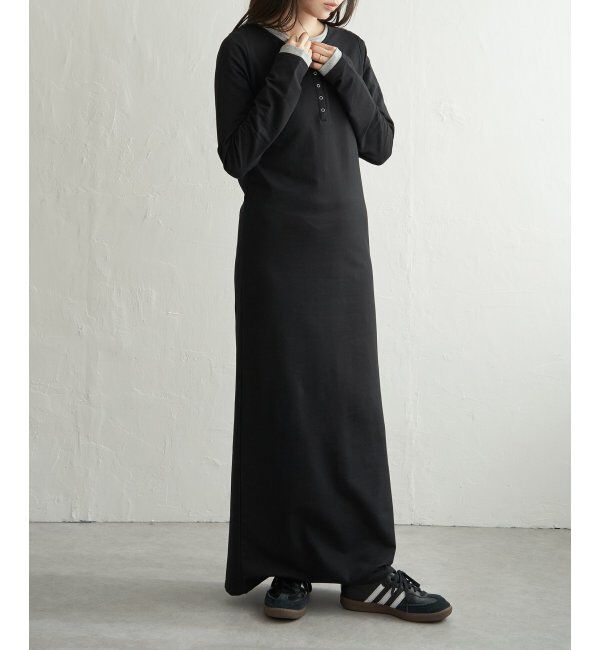 VENCE share style「レイヤードヘンリーネックロングワンピース」|ワンピース|