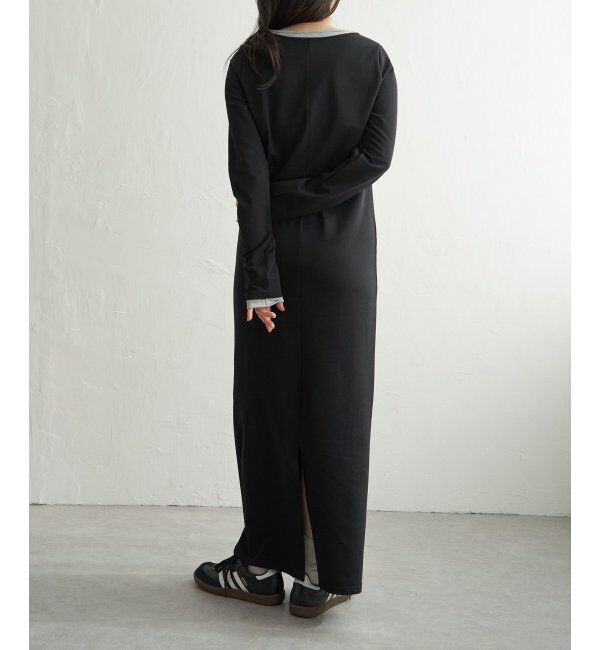 VENCE share style「レイヤードヘンリーネックロングワンピース」|ワンピース|