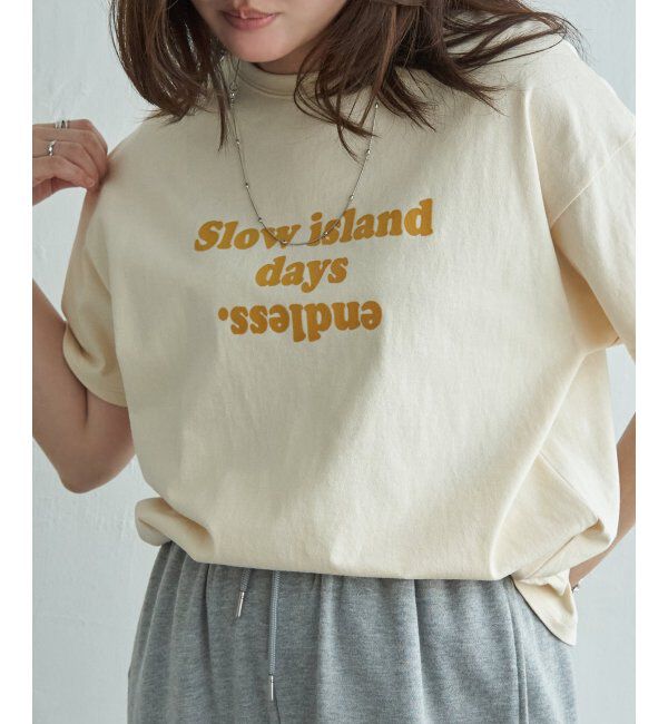 VENCE share style「フロッキーロゴＴシャツ」|Tシャツ・カットソー|ベージュ