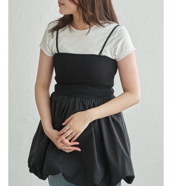 VENCE share style「異素材バルーンキャミ」|タンクトップ|
