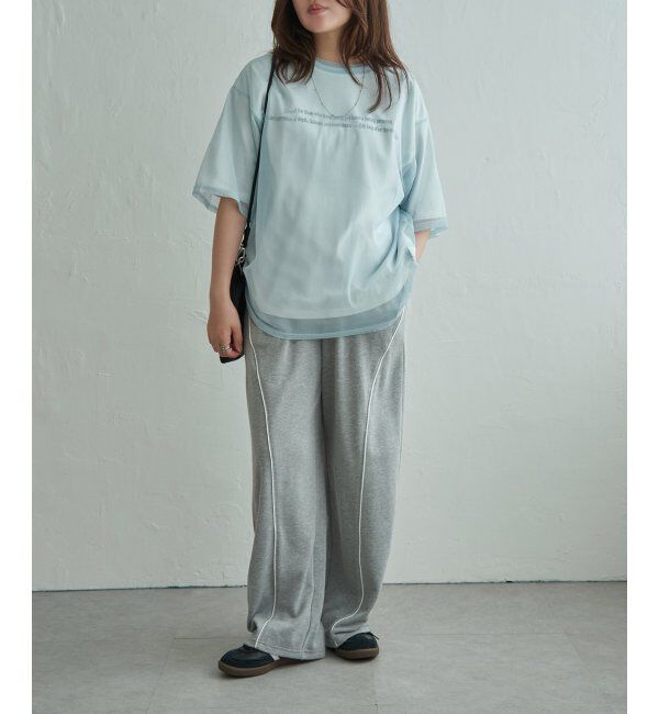 VENCE share style「【2点セット】Tシャツ&times;チュールトップス」|Tシャツ・カットソー|