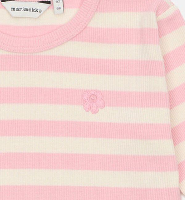 Marimekko「【kids】Innostaa Tasaraita Unikko Ⅱ カットソー」|その他|