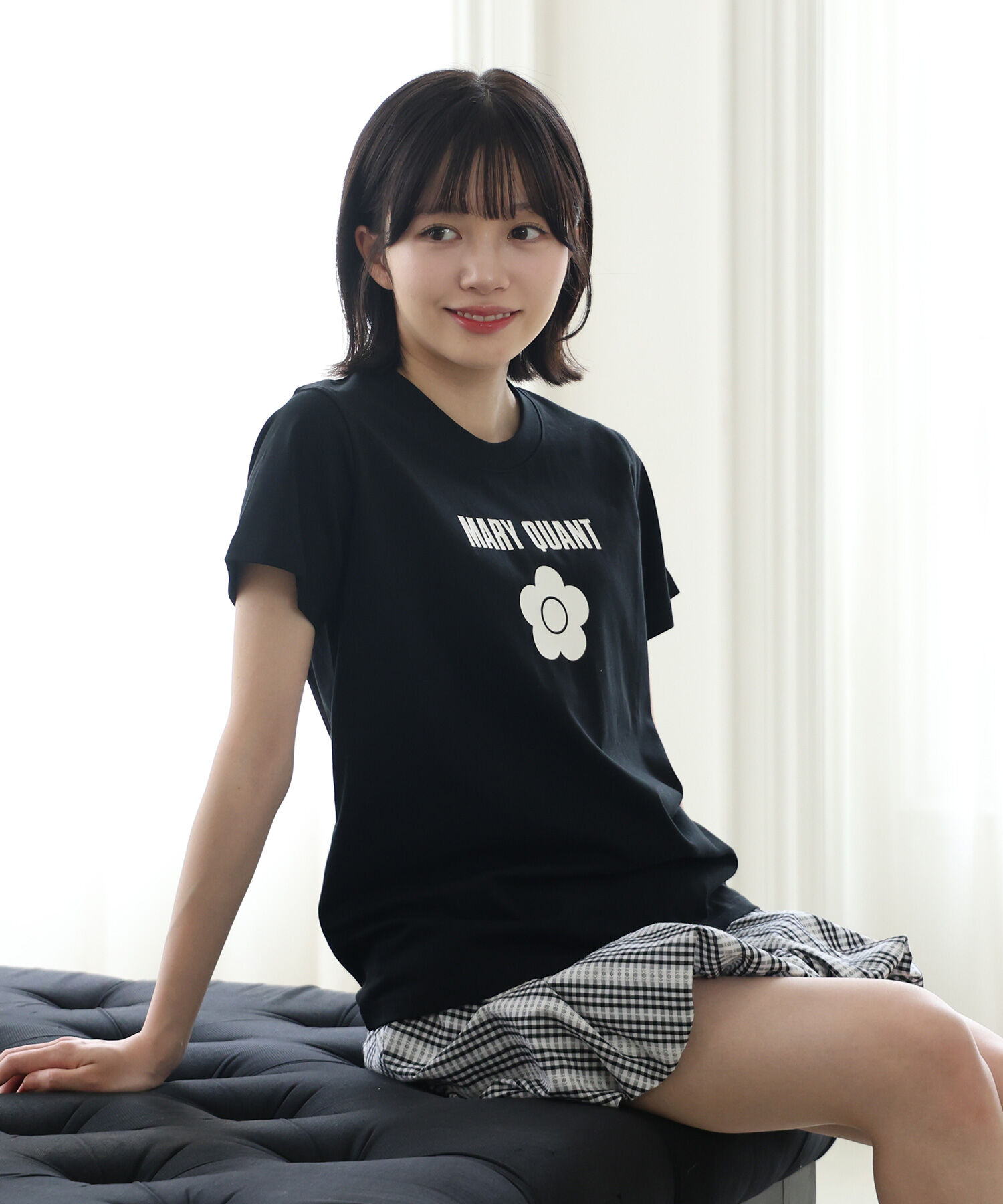 MARY QUANT「ベーシックロゴ Tシャツ」|Tシャツ・カットソー|ブラック
