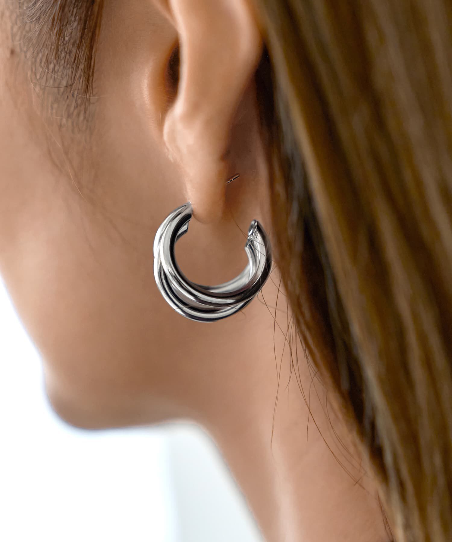STYLE DELI「トリプルプチフープピアス」|ピアス|