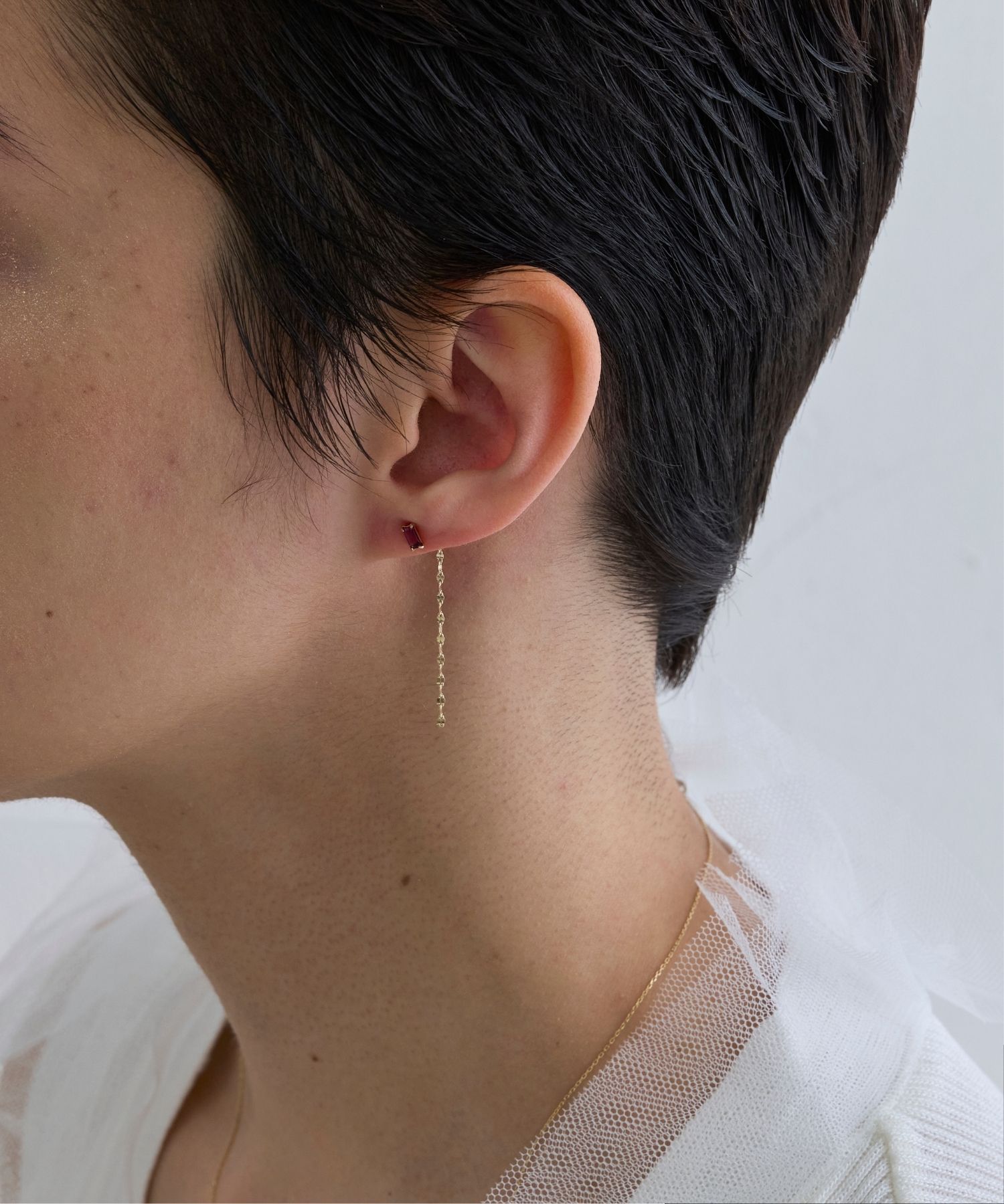 JUPITER「【K10】ペタルチェーンピアスキャッチ/4cm」|ピアス|