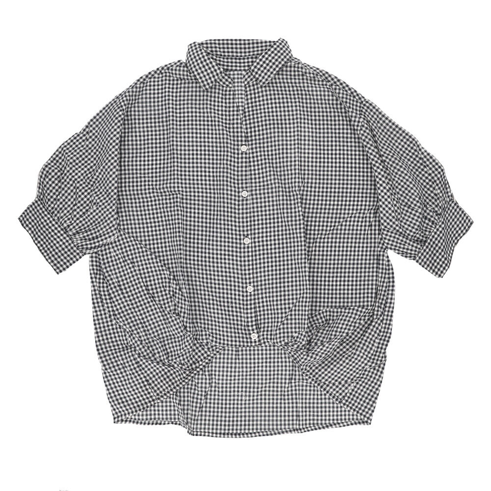 BACKYARD FAMILY「mitis シャツ ミティス 通販 スキッパーシャツ スキッパーブラウス ブラウス 夏 春夏 春秋」|シャツ・ブラウス|ブラック1