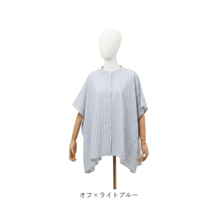 BACKYARD FAMILY「mitis シャツ ミティス 通販 ワイドドルマンシャツ ブラウス 夏 春夏 春秋 半袖 5分袖」|シャツ・ブラウス|