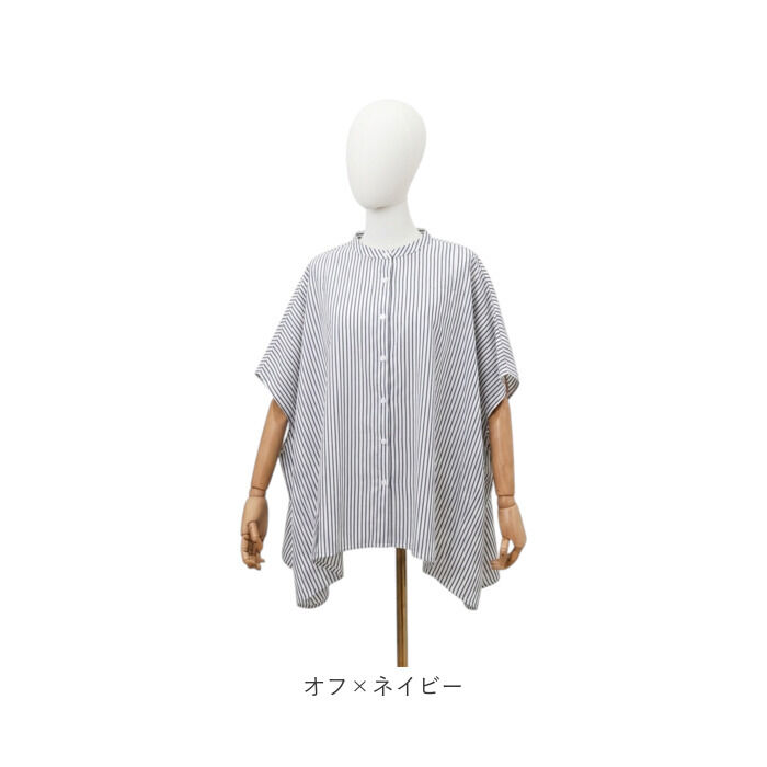 BACKYARD FAMILY「mitis シャツ ミティス 通販 ワイドドルマンシャツ ブラウス 夏 春夏 春秋 半袖 5分袖」|シャツ・ブラウス|