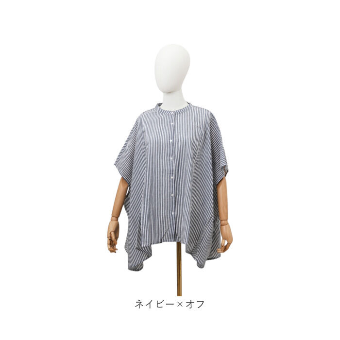 BACKYARD FAMILY「mitis シャツ ミティス 通販 ワイドドルマンシャツ ブラウス 夏 春夏 春秋 半袖 5分袖」|シャツ・ブラウス|