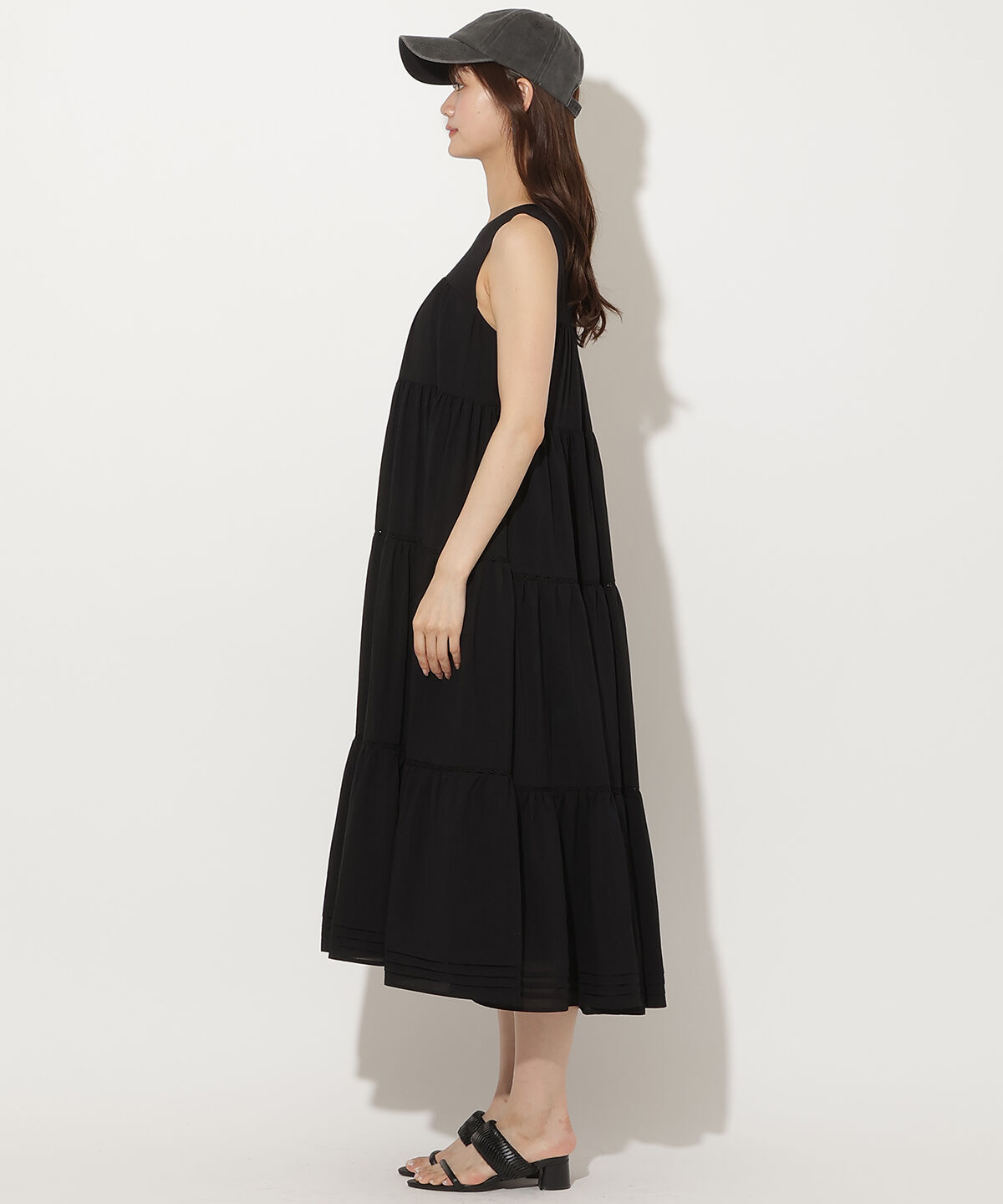 アンドクチュール「裾タックティアードワンピース」|ワンピース|
