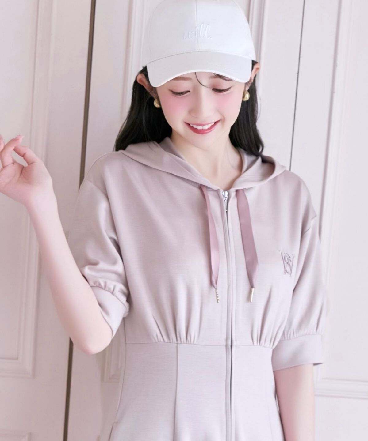 WILLSELECTION「フロントスリットパーカーワンピース」|ワンピース|