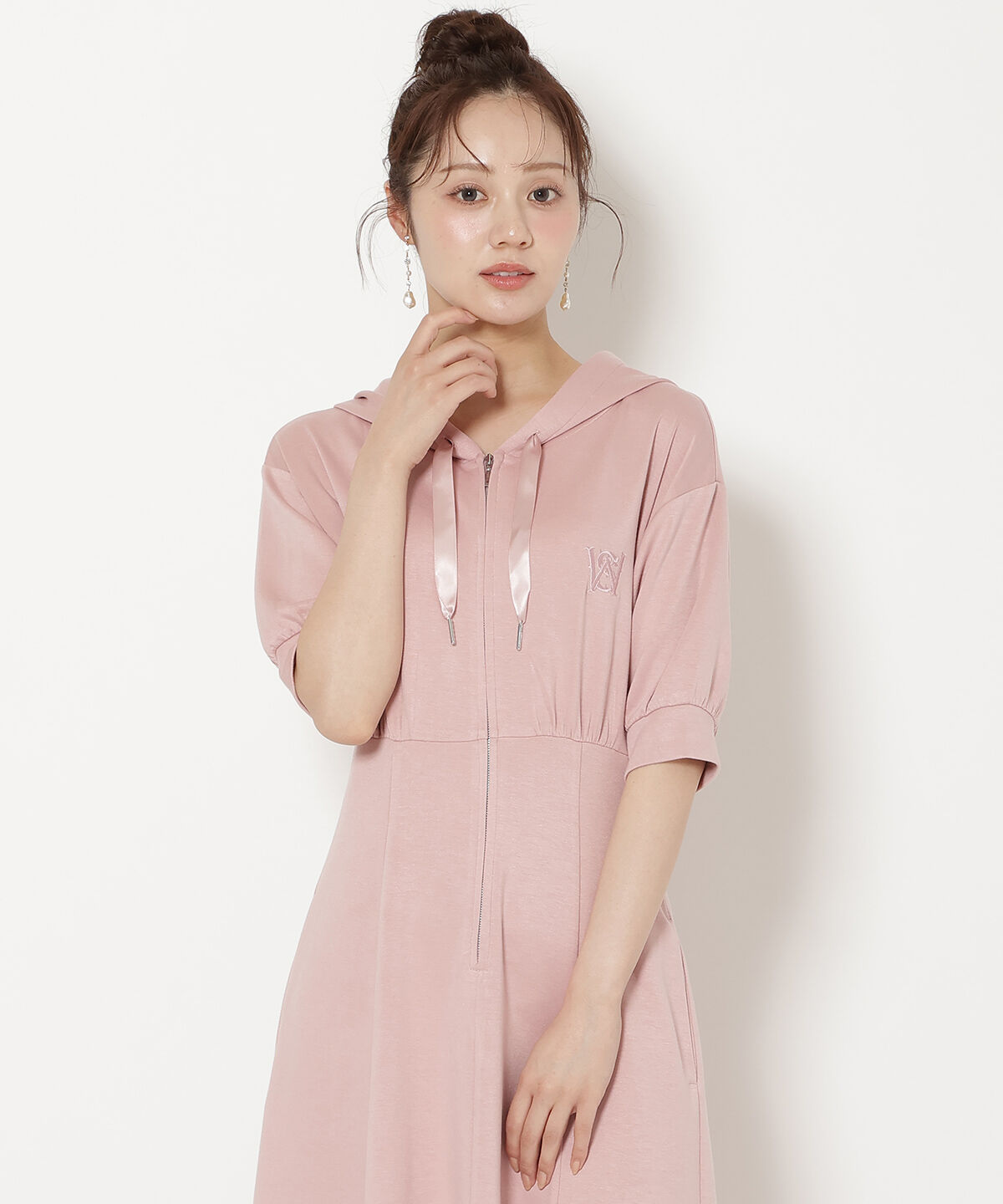 WILLSELECTION「フロントスリットパーカーワンピース」|ワンピース|