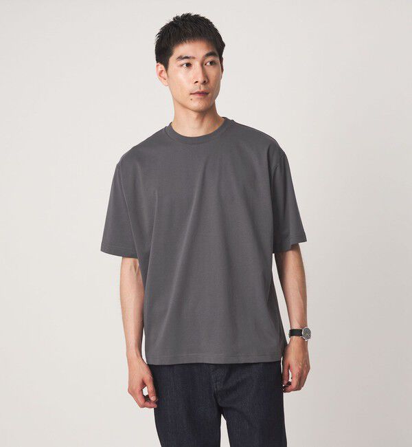 UNITED ARROWS green label relaxing「【WEB限定】JUST fit デイリー ワイド Tシャツ -吸水速乾・抗菌-」|Tシャツ・カットソー|DK.GRAY