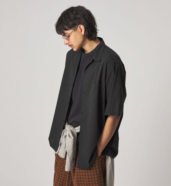 STEVEN ALAN「＜Steven Alan＞ コットン/ウール ボイル オープンカラー シャツ BOX」|シャツ・ブラウス|