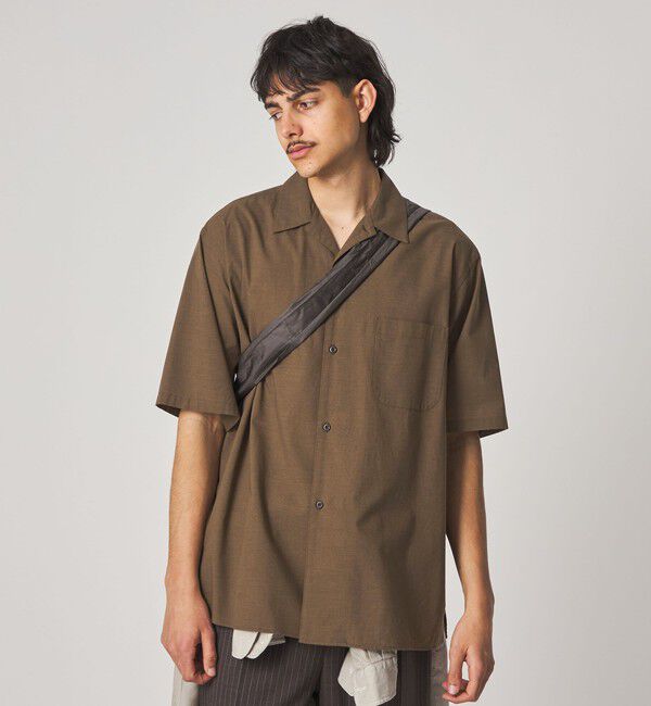 STEVEN ALAN「＜Steven Alan＞ コットン/ウール ボイル オープンカラー シャツ BOX」|シャツ・ブラウス|