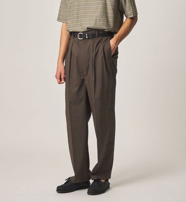 STEVEN ALAN「＜Steven Alan＞ P/RA トロピカル イン ツープリーツ ドレス トラウザーズ ハーフイージー」|スラックス|