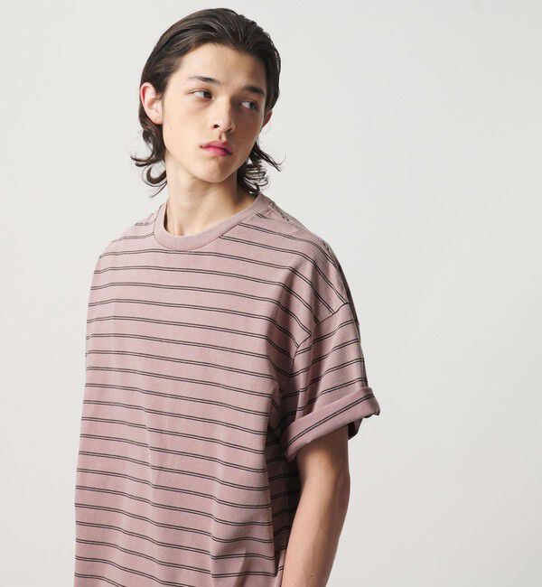 MONKEY TIME「ウォッシュド ボーダー Tシャツ」|Tシャツ・カットソー|