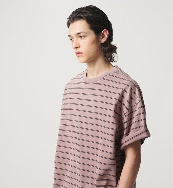 MONKEY TIME「ウォッシュド ボーダー Tシャツ」|Tシャツ・カットソー|