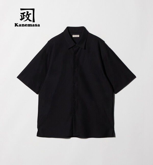 BEAUTY&YOUTH UNITED ARROWS「カネマサ莫大小 ドビー スクエア フィット レギュラー シャツ」|シャツ・ブラウス|BLACK