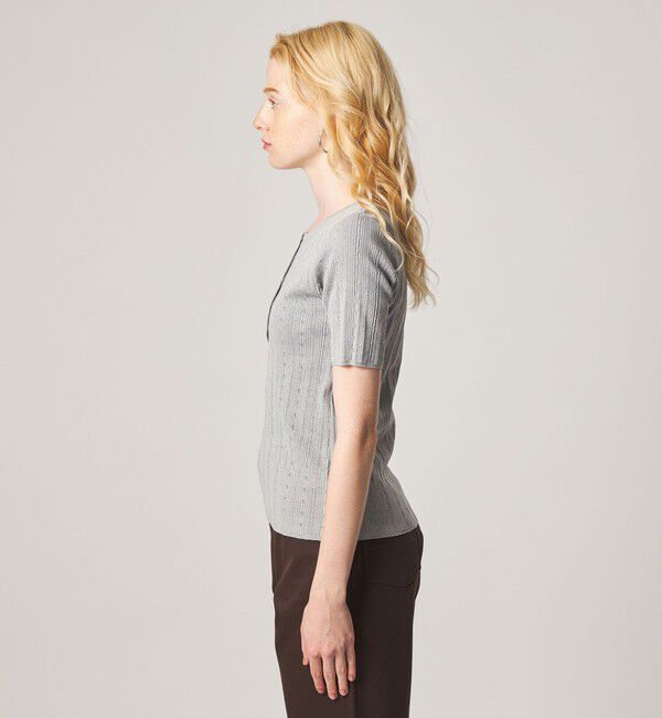 STEVEN ALAN「＜Steven Alan＞アイレット リブ ヘンリーネック プルオーバー」|ニット・セーター|
