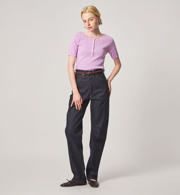 STEVEN ALAN「＜Steven Alan＞アイレット リブ ヘンリーネック プルオーバー」|ニット・セーター|