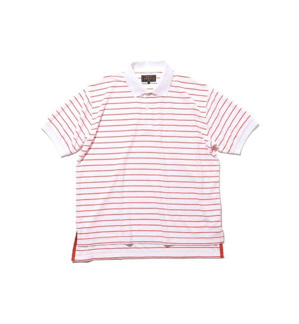 BEAMS PLUS「Pile Polo Stripe」|ポロシャツ|WHITE