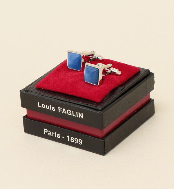 SHIPS「LOUIS FAGLIN: スクエア カフスリンクス」|ネクタイピン・カフスボタン|ライトブルー