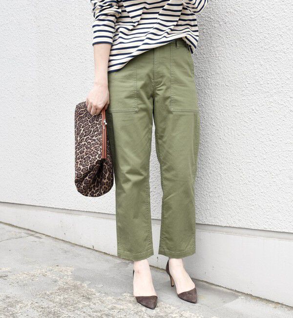 SHIPS for women「【WEB限定】ストレッチ ベーシック ベイカー パンツ」|その他|オリーブ