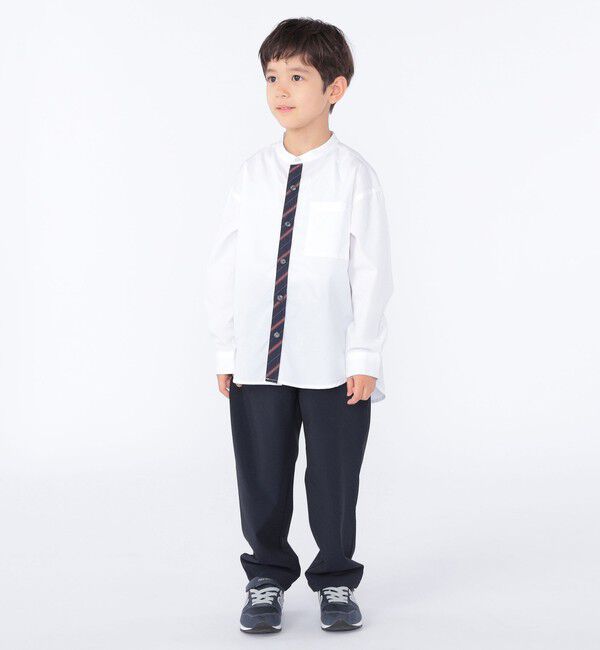 SHIPS KIDS「SHIPS KIDS:100～130cm / オックスフォード バンドカラー シャツ」|シャツ・ブラウス|