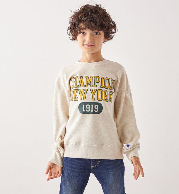 SHIPS any「CHAMPION: カレッジロゴ スウェット<KIDS>」|スウェット・ジャージ|ナチュラル