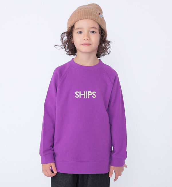 SHIPS KIDS「SHIPS KIDS:100～130cm / 刺繍 ロゴ ラグラン スウェット」|スウェット・ジャージ|