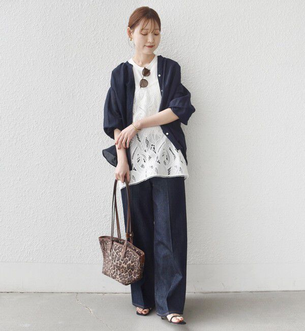 SHIPS for women「【実力派ベーシック】〈手洗い可能〉IMPERIAL LINEN 混 バンドカラー スキッパー シャツ」|シャツ・ブラウス|