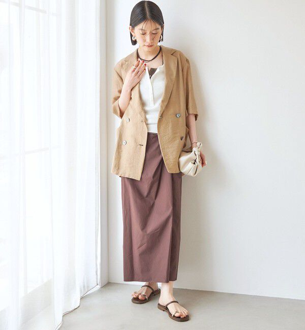 SHIPS for women「【実力派ベーシック】〈手洗い可能〉シルク混 シアー 羽織 半袖 ジャケット」|テーラードジャケット|