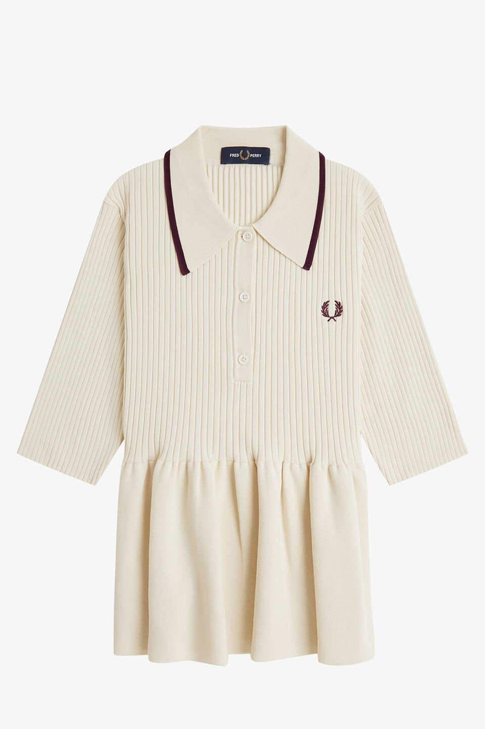 FRED PERRY 「FRED PERRY／Peplum Knitted Shirt／ペプラムニットポロシャツ」|ポロシャツ|